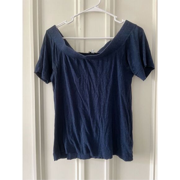 Splendid Tops - Splendid navy blue off-shoulder t-shirt size M